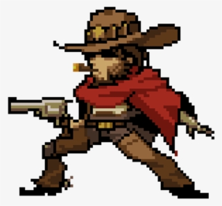 Jessemccree Sticker - Overwatch Mccree Pixel Spray #9300642