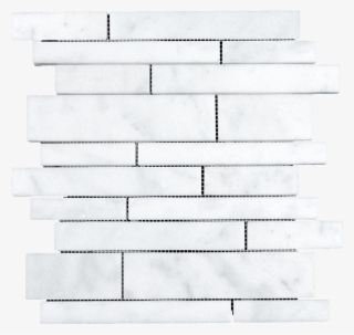 Bianco Perla Marble Random Strips Mosaic - Paper Product #9302592