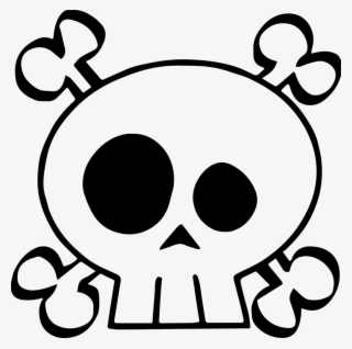 Cute Skull Flash Art Sticker - Baby Skull And Crossbones #9303580
