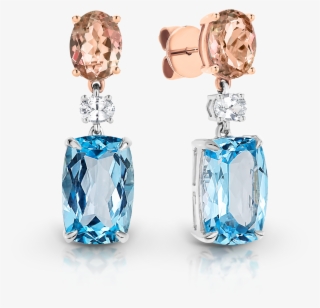 Morganite, White Sapphire And Sky Blue Topaz 'azura' #9305949