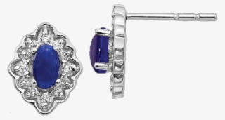 Zblue Sapphire Diamond Earrings Em4033 Sa 020 Wa - Diamond #9306046