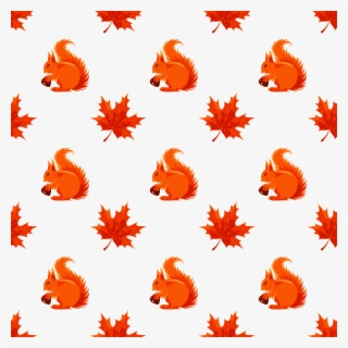 This Free Icons Png Design Of Maple And Squirrel Seamless #9306897