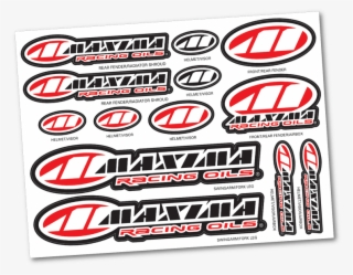 Assorted Logo Decal Sheet - Maxima Oil Stickers #9307185