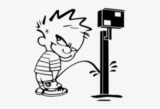 Calvin Shows What He Thinksabout Speed Cameraschoose - Sticker #9307650