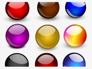 Orbs Clipart Blue - Glossy Ball Vector #9308274