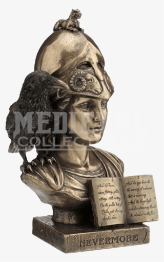 Bronze Pallas Athena Nevermore Raven Bust - Pallas Athena Raven #9308310