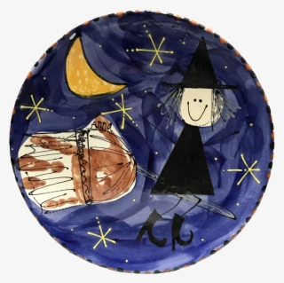 Witch And Broom Hand Print Halloween Plate - Sail #9308358 Witch And Broom Hand Print Halloween Plate - Sail #9308358