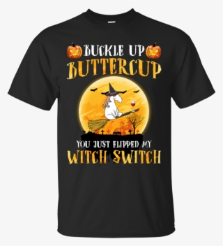 Unicorn Witch Riding Broom Stick With Wine Halloween - Coors Light T Shirt #9308406