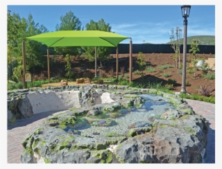 Wind Sculpture And Raised Planters - Umbrella #9308486