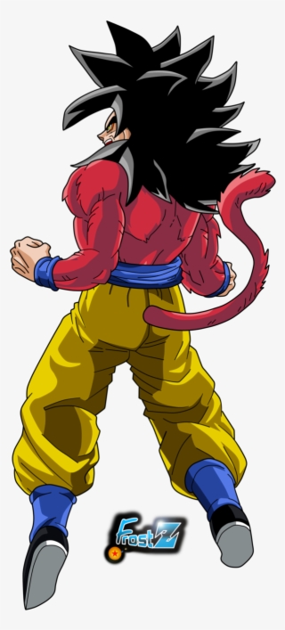 Goku Clipart Super Sayian - Goku Super Saiyan 4 Back #9309080