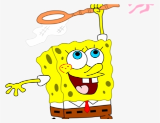 Drawn Jellyfish Spongebob Squarepants - Spongebob Jellyfishing Transparent #9309083