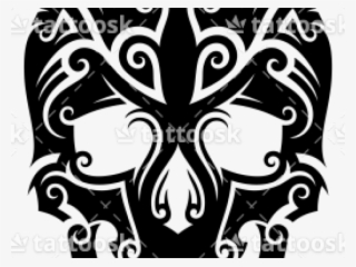 Tribal Skull Tattoos Clipart Pattern - Illustration #9310218