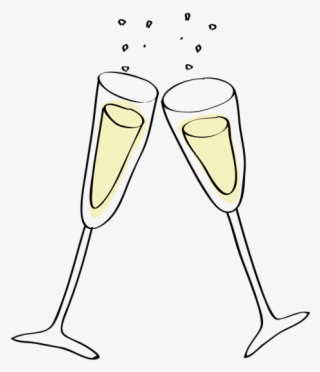 Hand Drawn Wedding Scrapbook-05 - Champagne Stemware #9312889