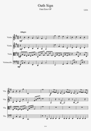 Oath Sign Sheet Music Composed By Lisa 1 Of 5 Pages - Vampire Killer Violin Sheet Music #9314385