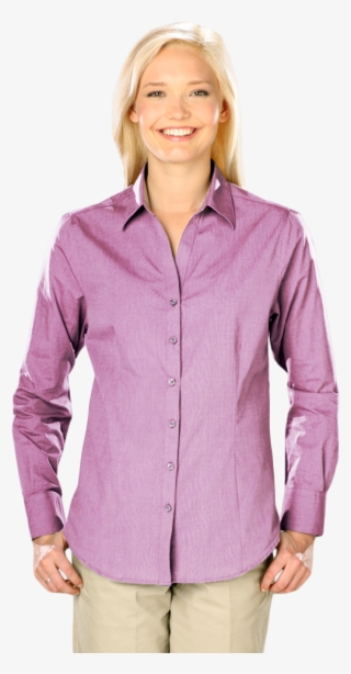 Ladies Cross-weave L/s Shirtl - Formal Wear #9314571