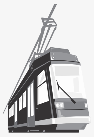Modern Streetcar Tram Train Icon - Train Modern Art #9314709