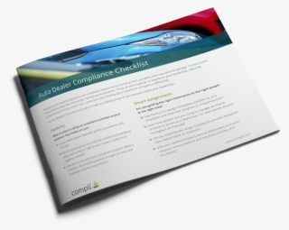 Auto Dealer Compliance Checklist Transparent - Brochure #9317233