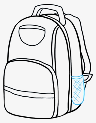 How To Draw Backpack - Side Of A Backpack Drawing #9318627