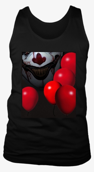 Creepy Scary Clown Red Balloon Halloween Costume T - T-shirt #9322616