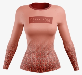 Tricolor Icon - Coral - Long-sleeved T-shirt #9323836