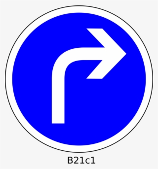 Traffic Sign Direction, Position, Or Indication Sign - Turn Right Clipart #9324294