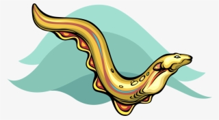 Vector Illustration Of Anguilliform Locomotion Marine #9325145