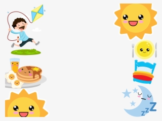 Good Morning Good Afternoon Good Night Background And - Gross Motor Skills Clip Art #9326721