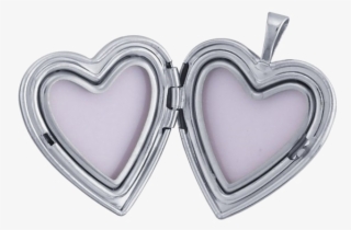 Heart Pendant Png Hd - Open Heart Locket Silver #9326841