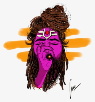 Chillam , Sadhu Illustration - Cartoon Aghori Baba #9327824