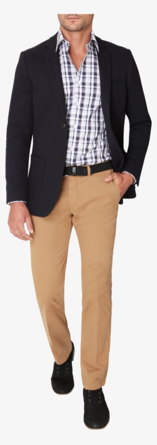 Bennett Signature Herringbone Jacket In Navy - Gentleman #9328941