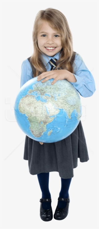 Download Young Girl Student Png Images Background - Globe #9329998