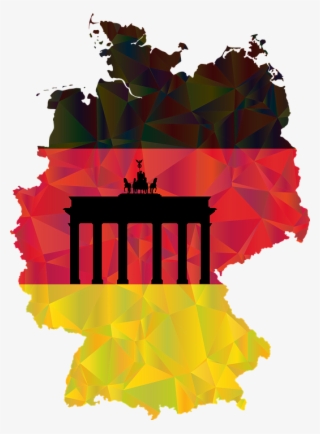 German Flag With Brandenburg Gate #9332327