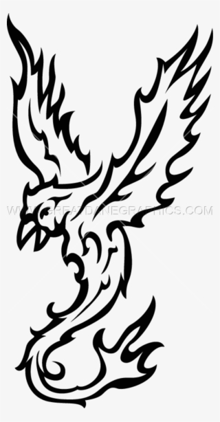 Phoenix Black And White Png - Illustration #9335003