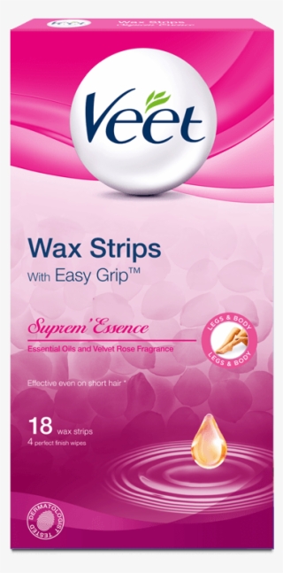Veet® Suprem' Essence Wax Strips With Easy Grip™ - Veet Wax Strips Normal Skin #9335302