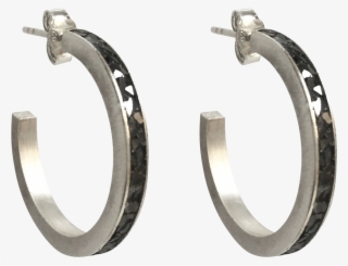 Raw Cut Diamond Open Hoop Earrings - Earrings #9336247