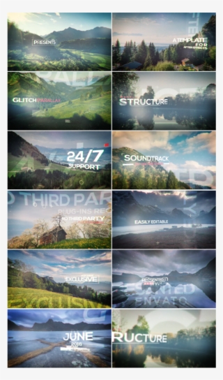 Glitch Parallax Video Opener - Mount Scenery #9337194