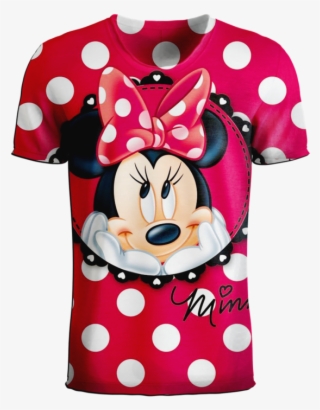 Anime Mickey Minnie Mouse 3d T-shirt - Disney Minnie Mouse Polka #9337664