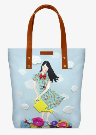 Dailyobjects Girl In Flowerland Classic Tote Bag Buy - Tote Bag #9338452