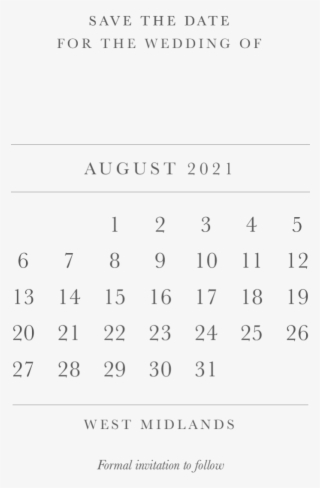 Calendar Save The Date - Number #9338983