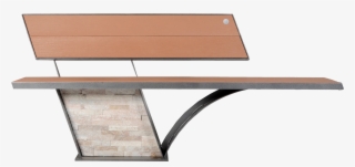 City Scape Park Bench Wishbone Site Furnishings Destroyed - Drawer #9339575