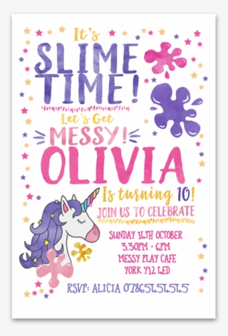 Personalised Slime Party Invitations - Christmas Card #9342706