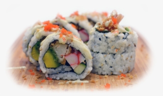 Avocado, Surimi, Cucumber, Tempura Prawns, Bread Crumbs, - California Roll #9343385 Avocado, Surimi, Cucumber, Tempura Prawns, Bread Crumbs, - California Roll #9343385