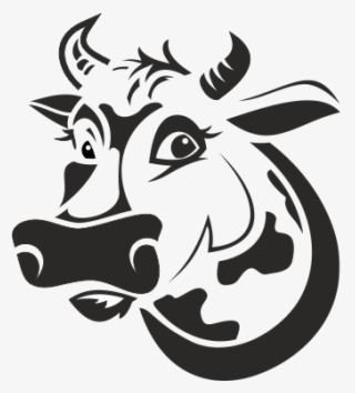 Sticker Vinyl Tete De Vache Rigolote Plus Silhouette, - Tete De Vache Rigolote #9343697