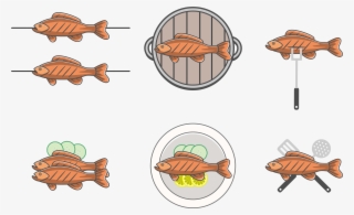 Fry Clipart Roast Fish ~ Frames ~ Illustrations ~ Hd - Vector Graphics #9346251