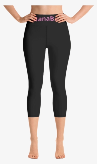 Black "manaball" Yoga Capri Leggings Your True Northern - Yoga Pants #9347957
