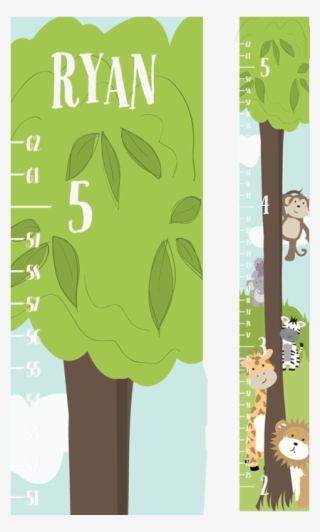 Growth Chart Jungle Animals - Illustration #9348978