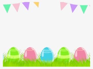 Easter Eggs Clipart Banner - Easter Clip Art Banner #9351336