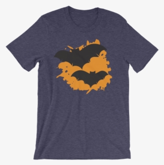 Halloween Bats T-shirt Heather Midnight Navy Unisex - T-shirt #9351459