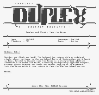 Ratchet - And - Clank - Into - The - Nexus - Ps3-duplex - Playstation 4 #9352659