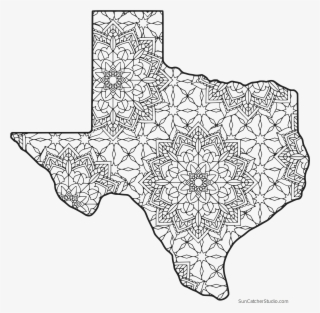 Free Printable Texas Coloring Page With Pattern To - Line Art - Free ...